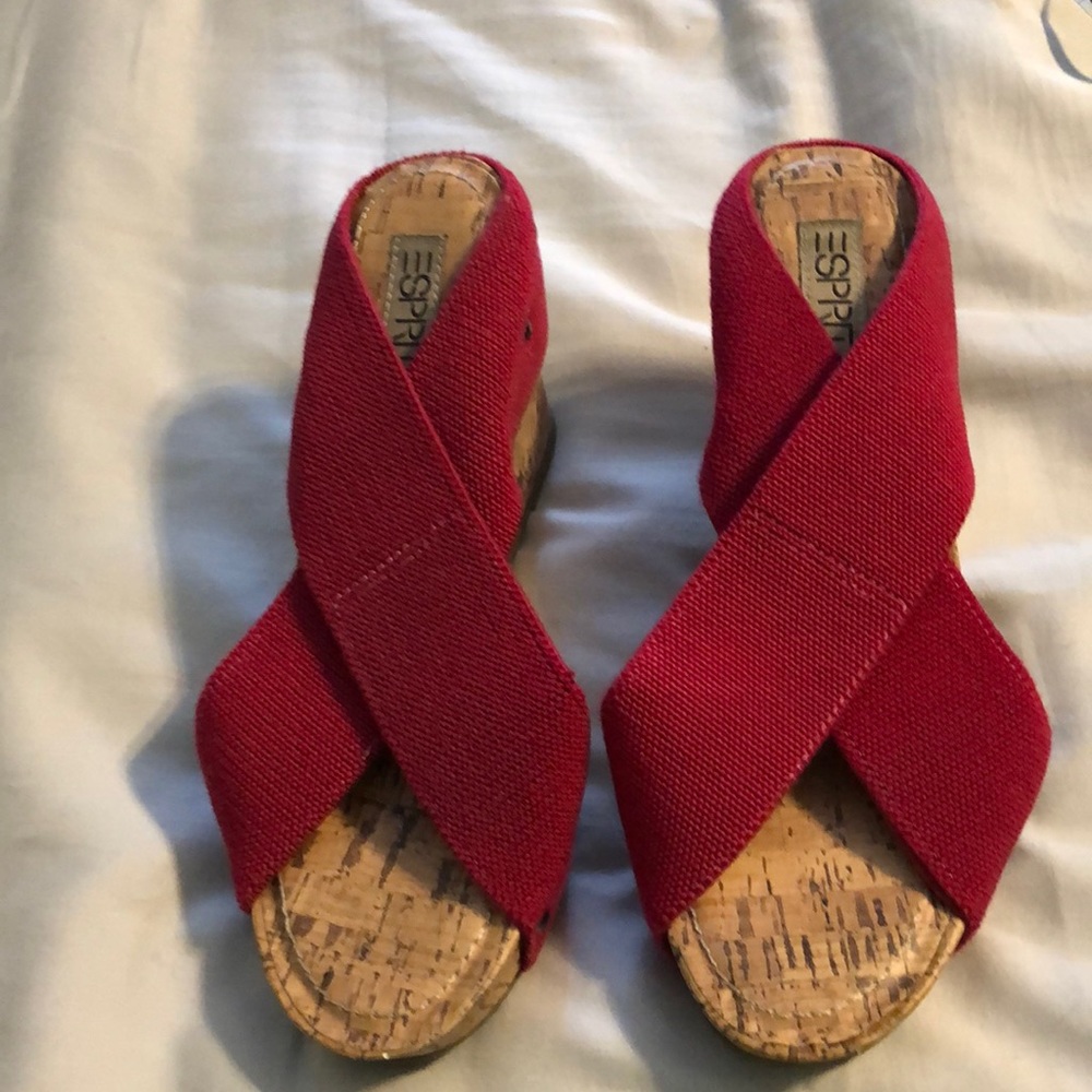 Esprit strapped wedge *my entire closet is BOGO free*